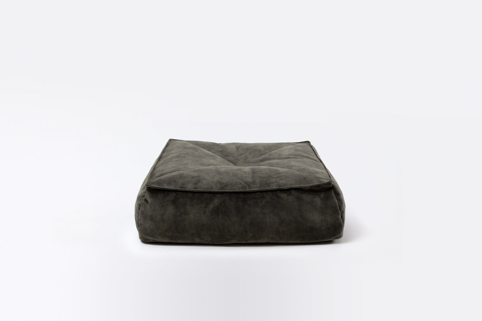 Ex-display - Alby Large Square Floor Cushion Green Velvet