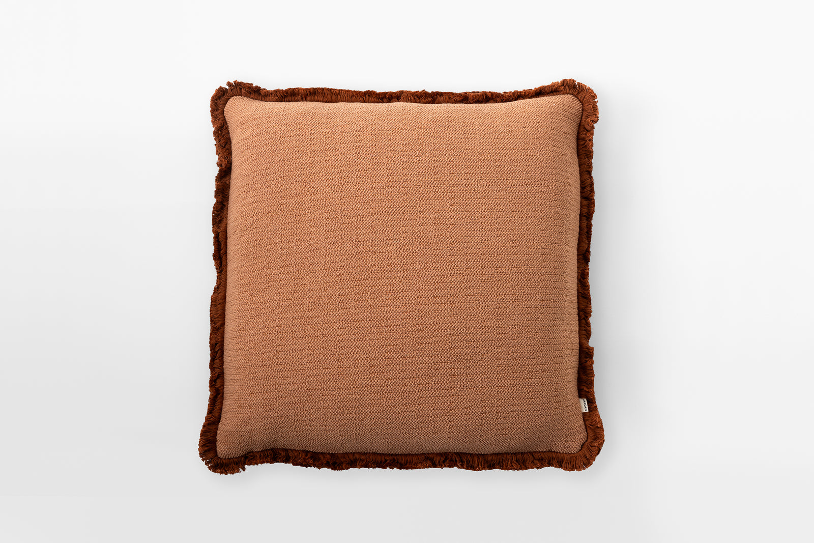 Panama Square Cushion Guava & Rust Fringe