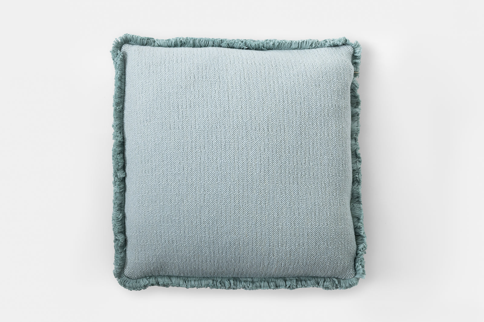 Panama Square Cushion Juniper & Blue Fringe