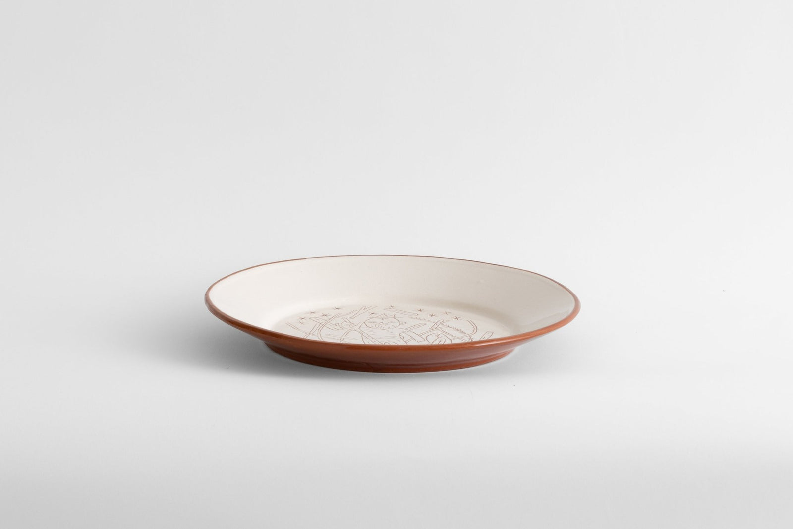 Julio Dolbeth Platter Rust & White Platter 38 x 38 x 5cm Rust & White