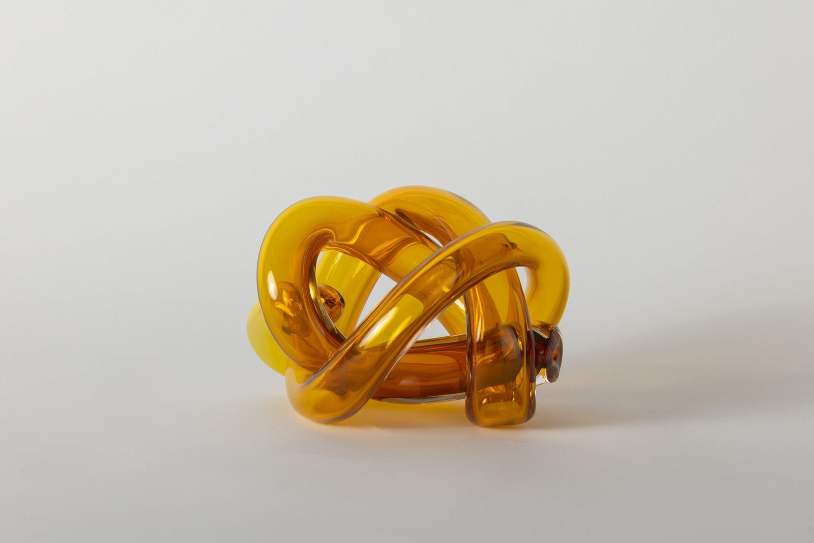 Wrap Knot Amber Sculptural 18 x 18cm Amber