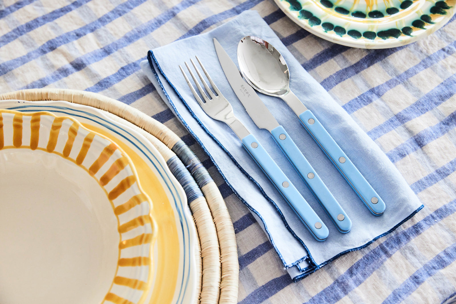 Bistrot 24 Pc Cutlery Set Light Blue