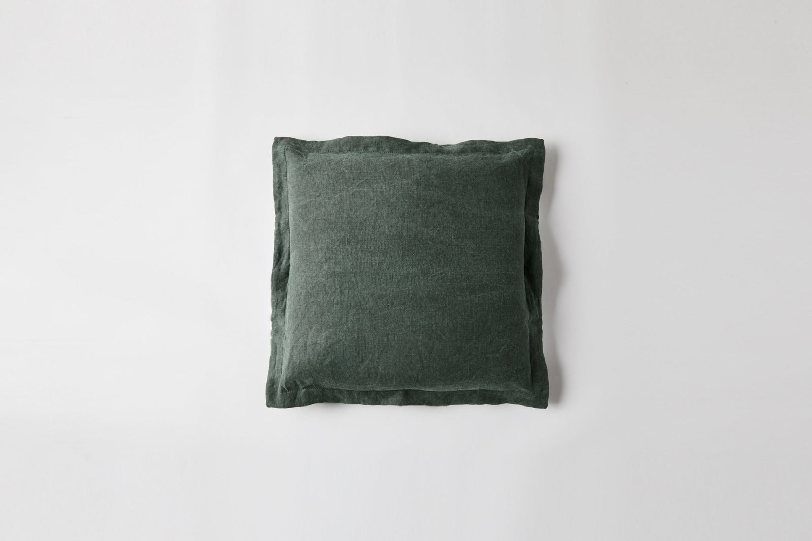 Duke Square Cushion Forest Linen Square 54 x 54cm Forest Green