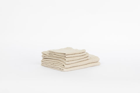 Lattice Linen Waffle Towel, Ivory