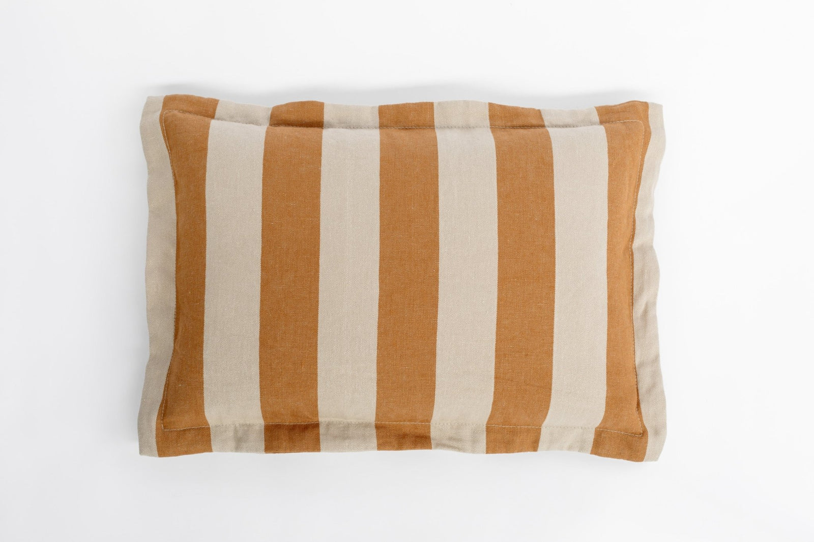 Palmer Flange Cushion Cantaloupe Linen Rectangle 40 x 60cm Cantaloupe